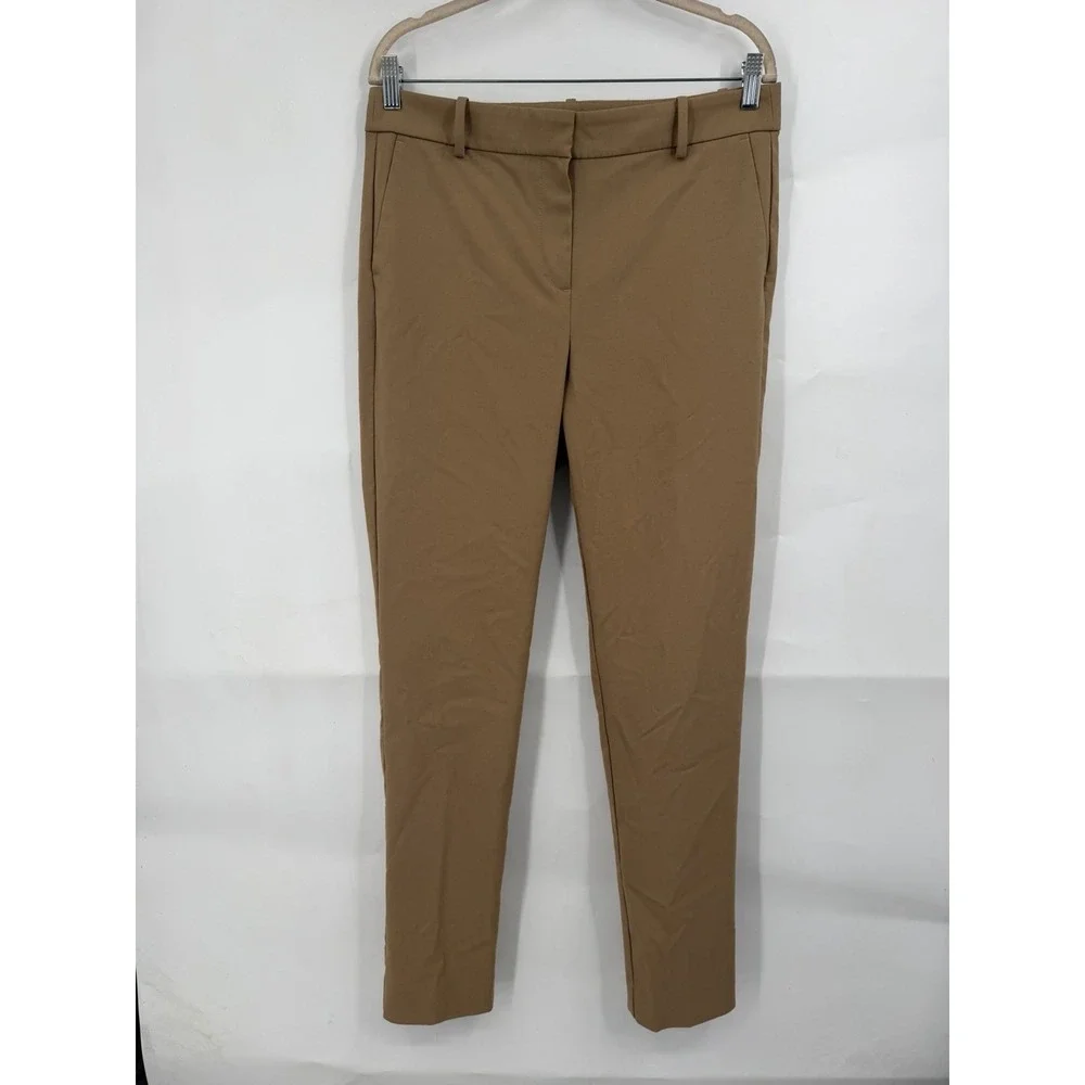 J. Crew Slim Fit Trouser Pants Women 10 Tall Black Dress Workwear Full Length